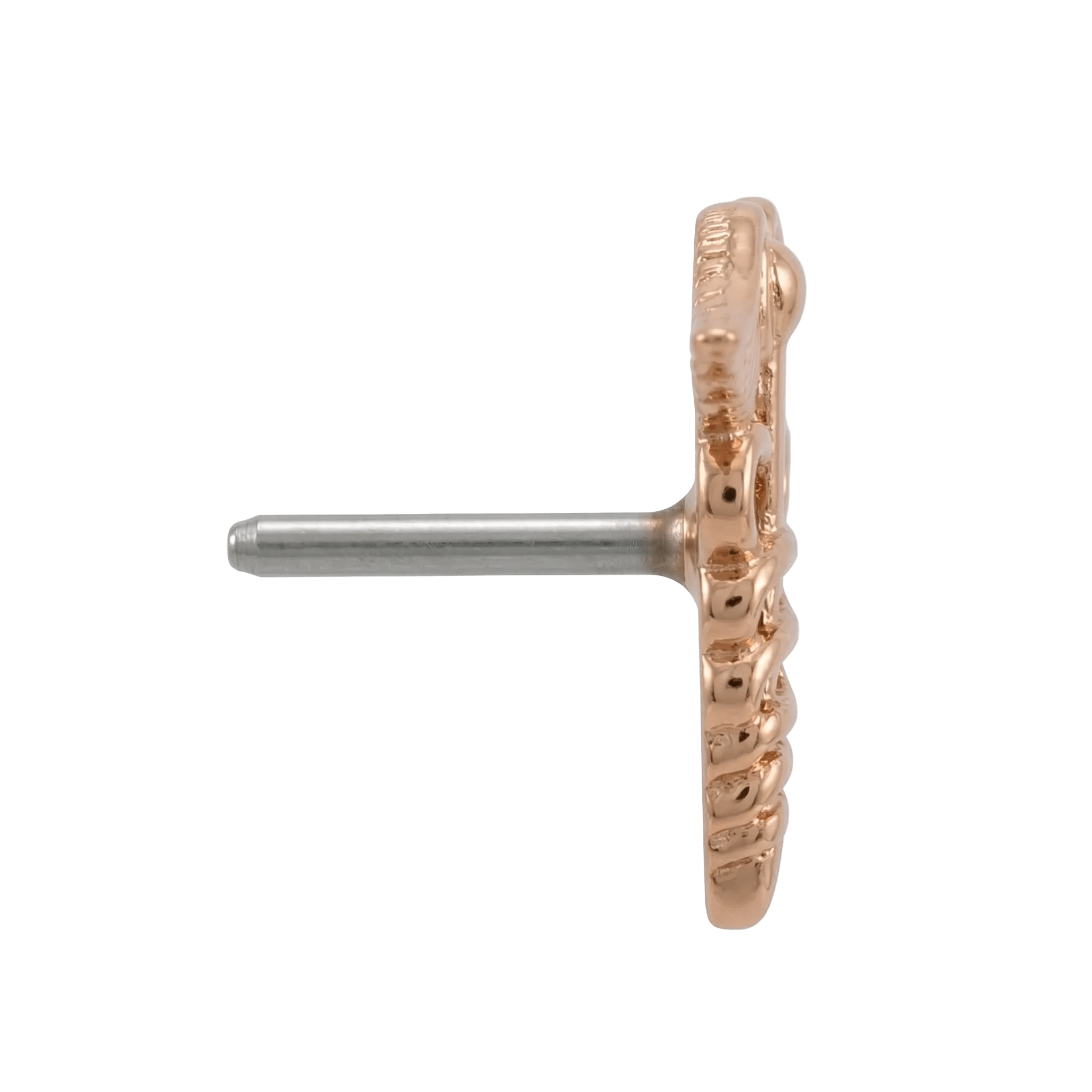 Caduceus - 14K Gold Threadless/Threaded End - piercing - zone.com