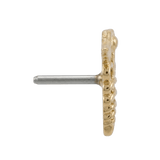 Caduceus - 14K Gold Threadless/Threaded End - piercing - zone.com