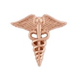 Caduceus - 14K Gold Threadless/Threaded End - piercing - zone.com