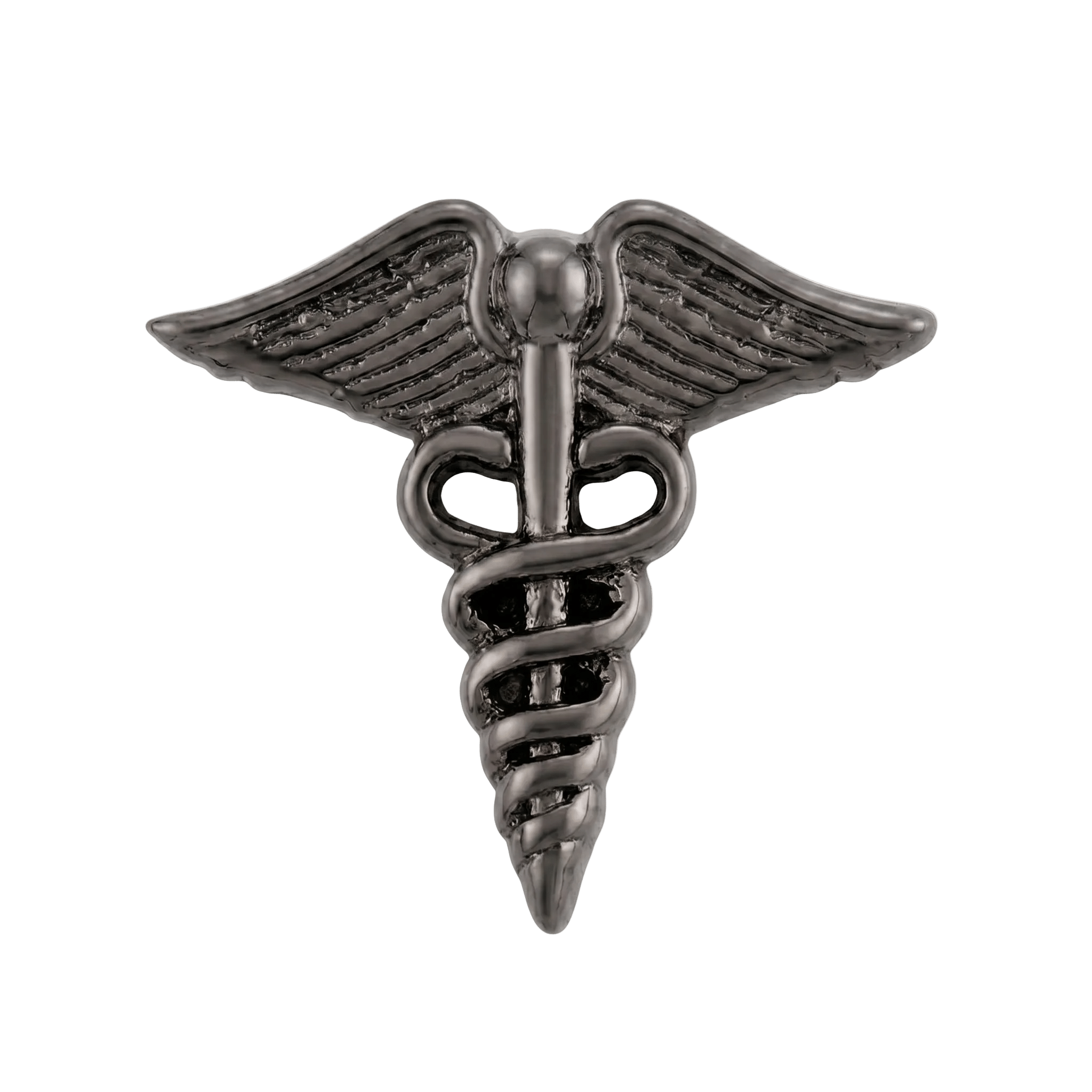 Caduceus - 14K Gold Threadless/Threaded End - piercing - zone.com
