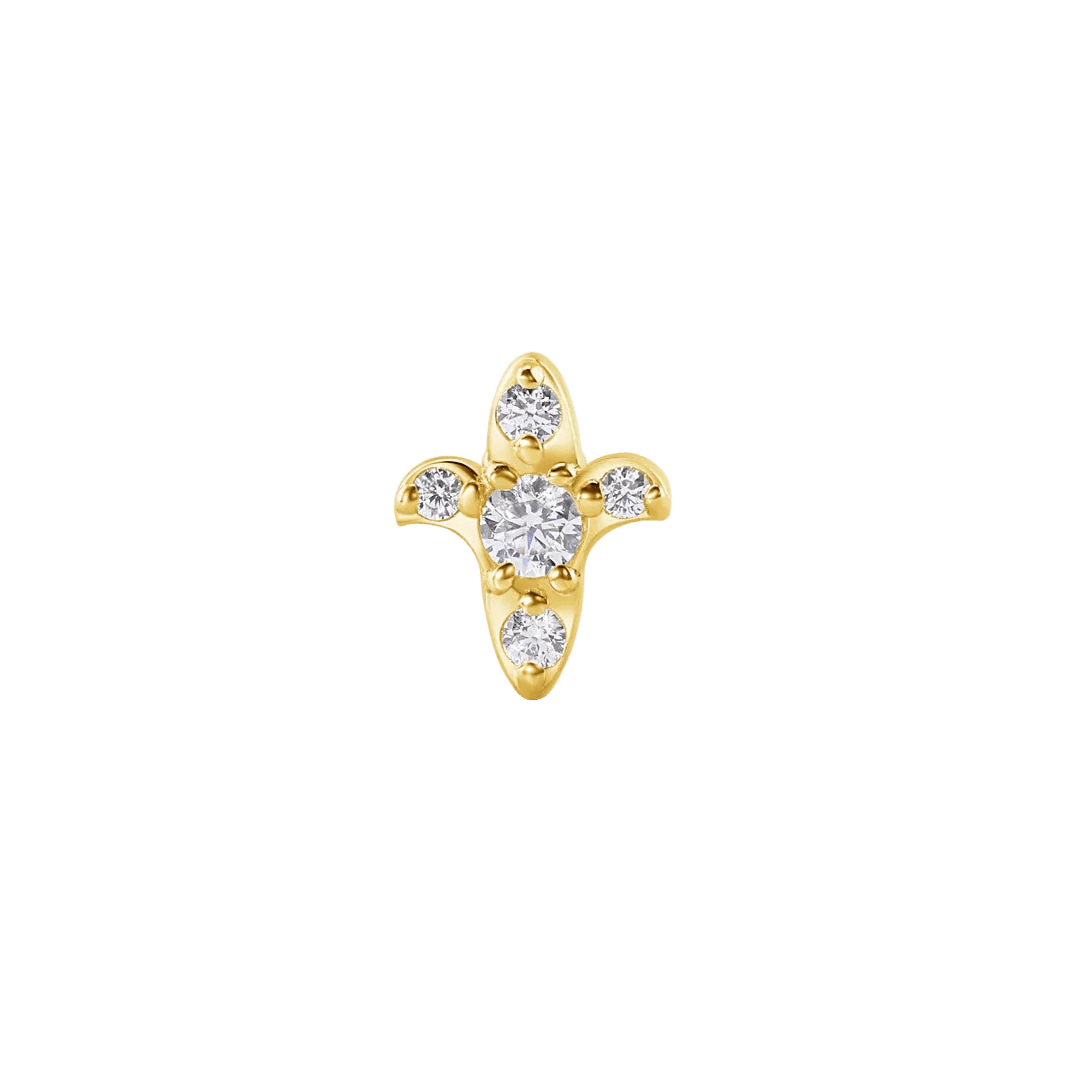 Calla – 14K Gold Threadless/Threaded End - piercing - zone.com