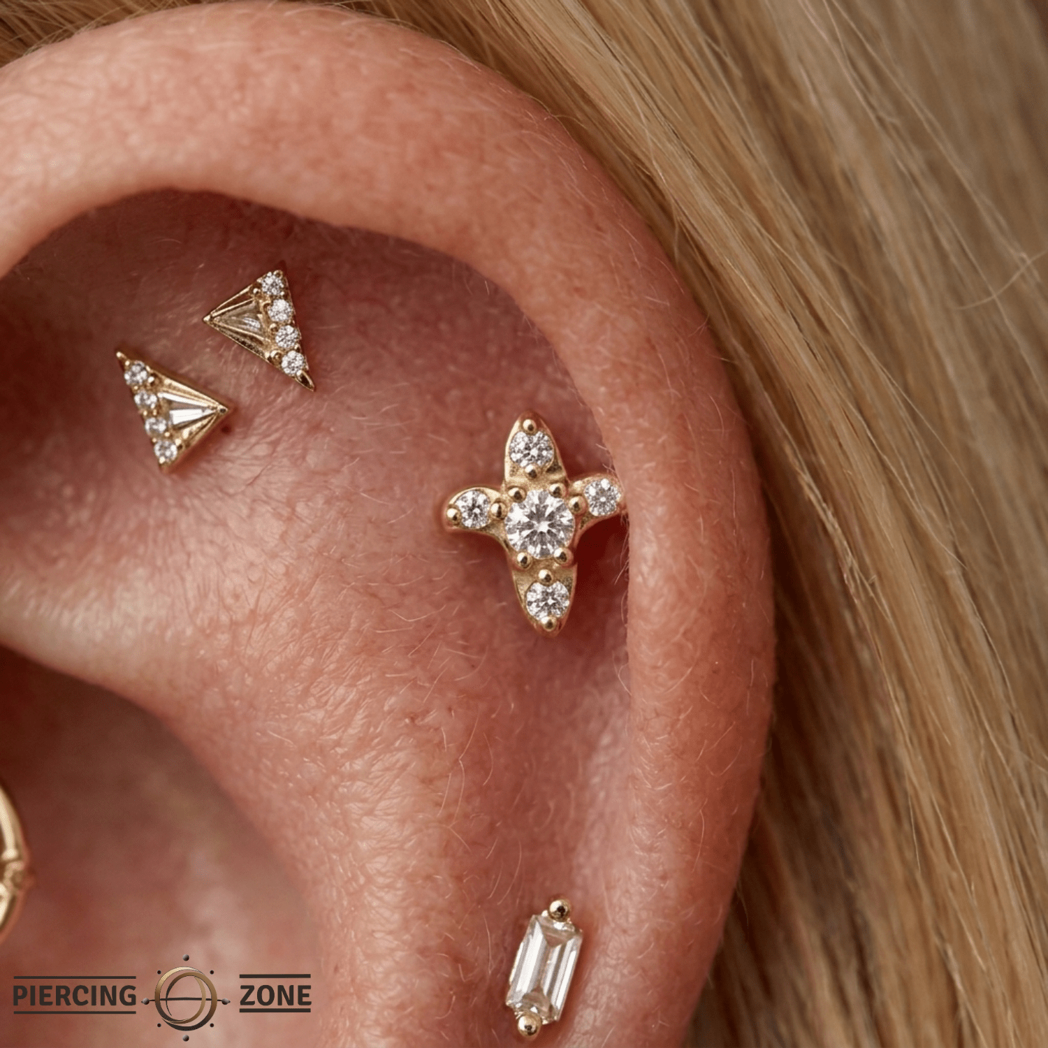 Calla – 14K Gold Threadless/Threaded End - piercing - zone.com