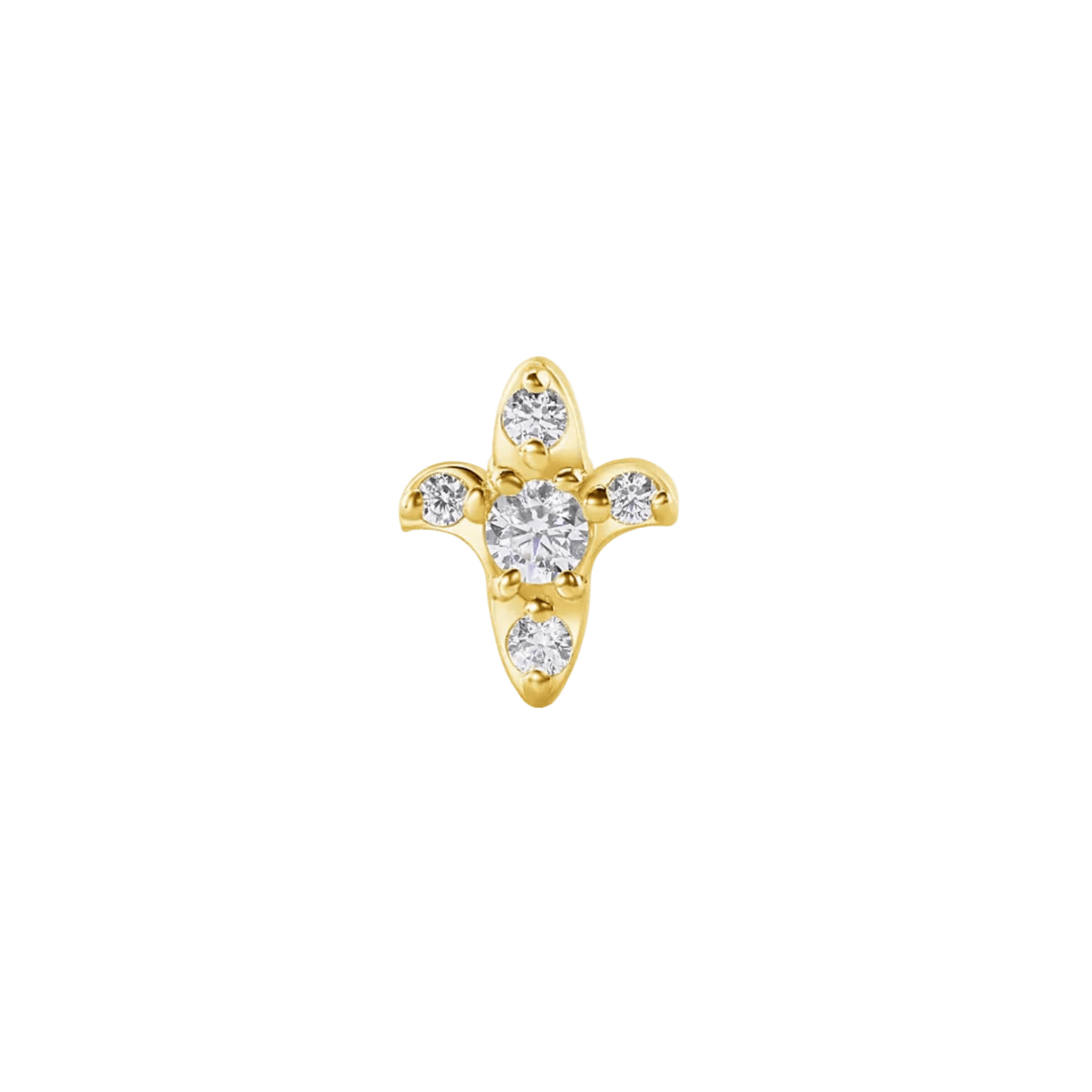 Calla – 14K Gold Threadless/Threaded End - piercing-zone.com