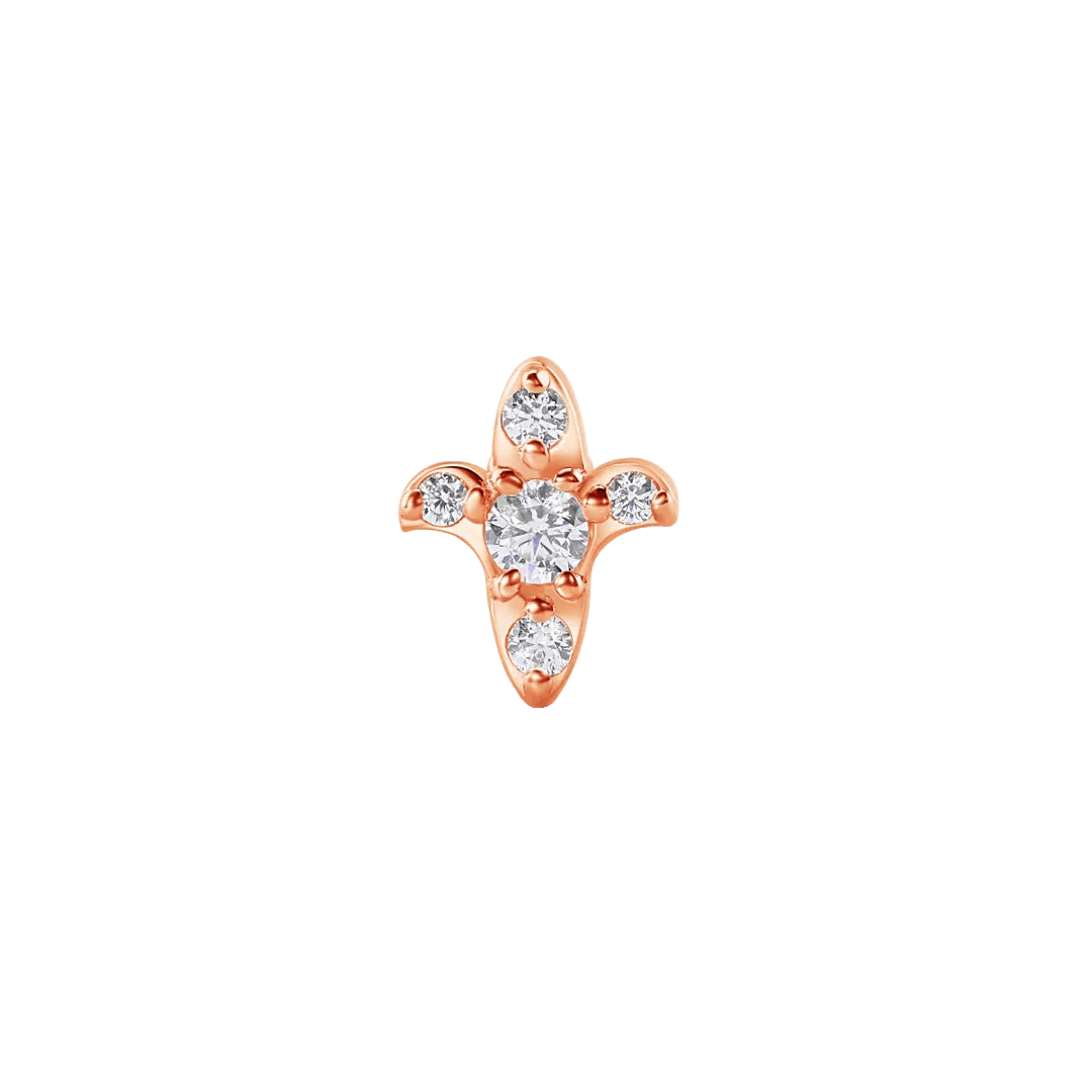 Calla – 14K Gold Threadless/Threaded End - piercing - zone.com