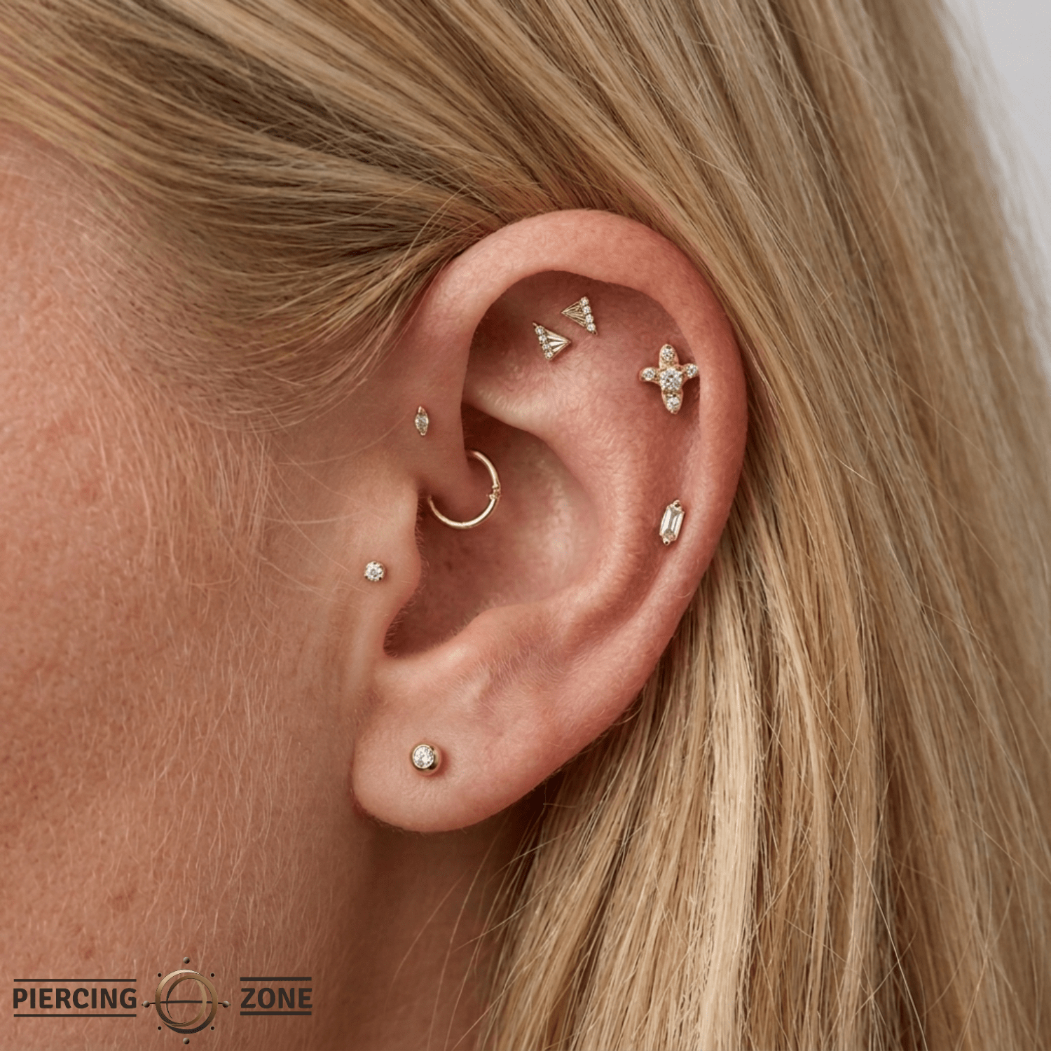 Calla – 14K Gold Threadless/Threaded End - piercing - zone.com