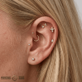 Calla – 14K Gold Threadless/Threaded End - piercing - zone.com