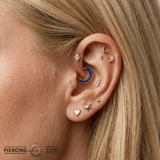 Canopus - 18K Gold Gem Threadless/Threaded End - piercing-zone.com