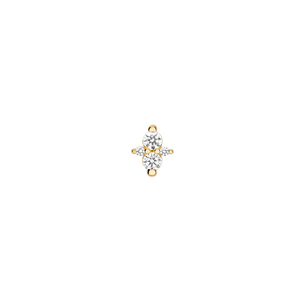 Canopus - 18K Gold Gem Threadless/Threaded End - piercing-zone.com