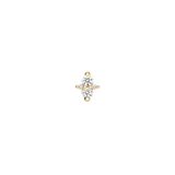 Canopus - 18K Gold Gem Threadless/Threaded End - piercing-zone.com
