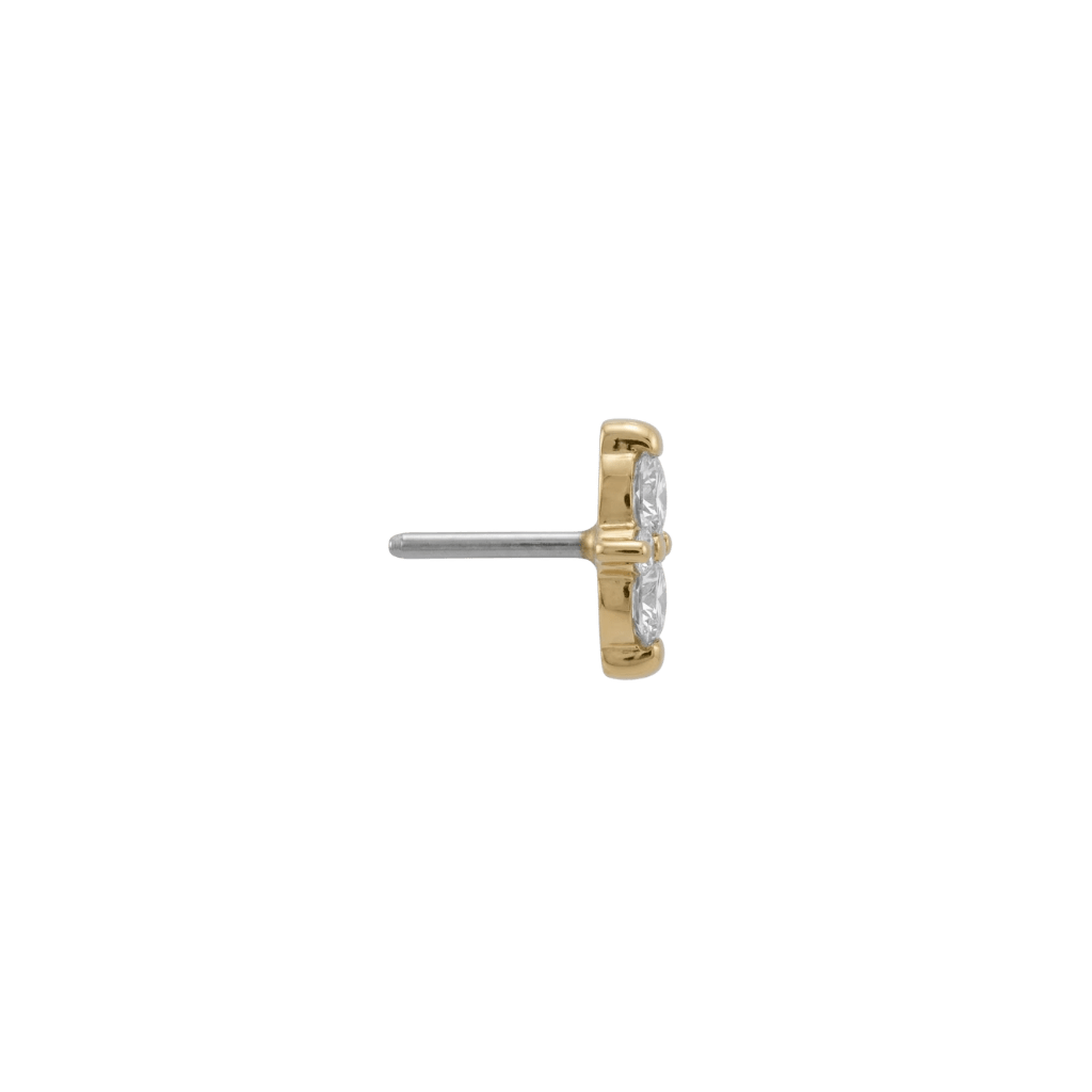 Canopus - 18K Gold Gem Threadless/Threaded End - piercing-zone.com
