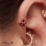 Canopus - 18K Gold Genuine Gem Threadless/Threaded End - piercing-zone.com