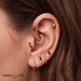 Canopus - 18K Gold Genuine Gem Threadless/Threaded End - piercing-zone.com