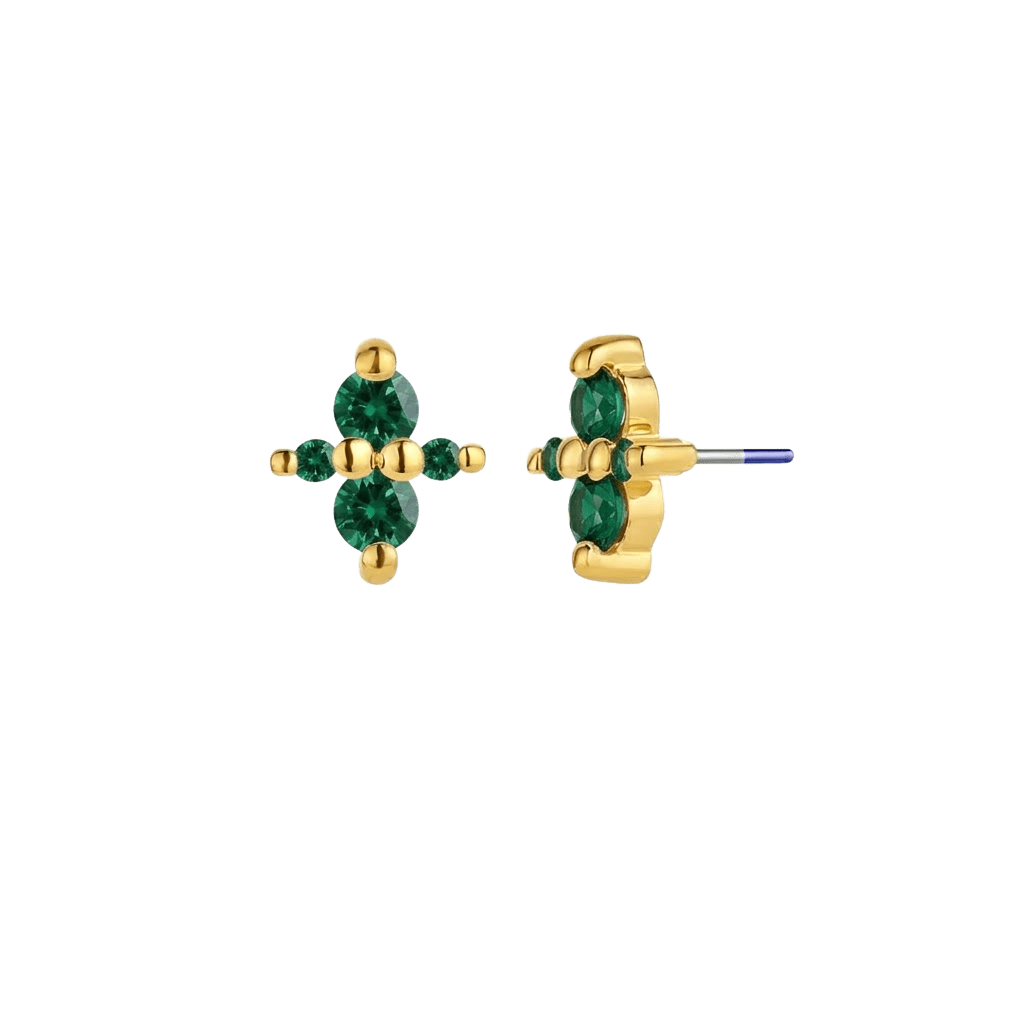 Canopus - 18K Gold Genuine Gem Threadless/Threaded End - piercing-zone.com