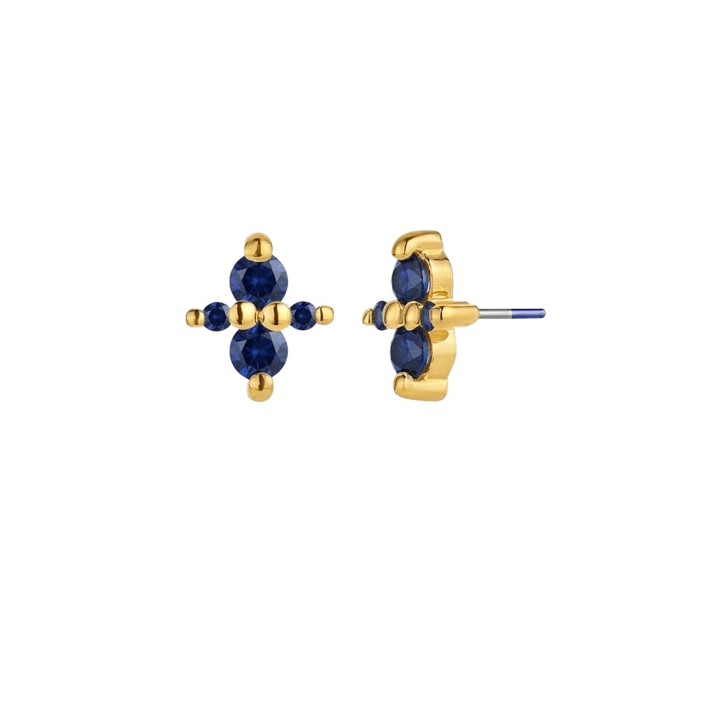 Canopus - 18K Gold Genuine Gem Threadless/Threaded End - piercing-zone.com