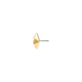 Canyon Pin - 14K Gold Geometric Threadless End - piercing - zone.com