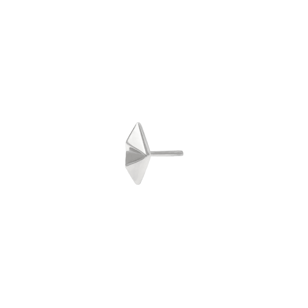 Canyon Pin - 14K Gold Geometric Threadless End - piercing - zone.com
