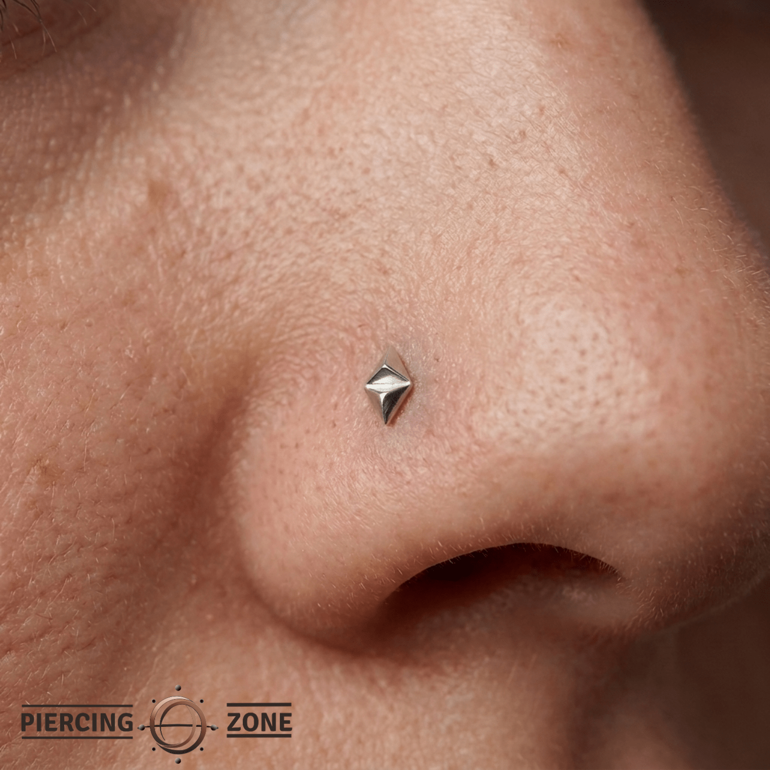 Canyon Pin - 14K Gold Geometric Threadless End - piercing - zone.com
