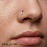 Carlina – 14K/18K Gold Dual Gem Threadless End - piercing - zone.com