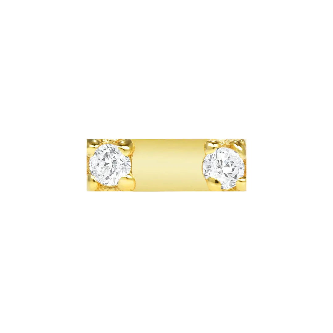 Carlina – 14K/18K Gold Dual Gem Threadless End
