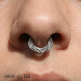Castiel Seamless Ring – 14K Gold Cup & Divot Design - piercing - zone.com