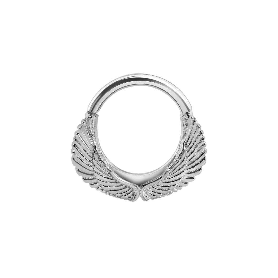 Castiel Seamless Ring – 14K Gold Cup & Divot Design - piercing - zone.com