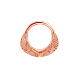 Castiel Seamless Ring – 14K Gold Cup & Divot Design - piercing - zone.com