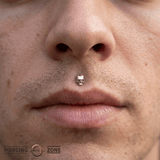 Catacomb – 14K Gold Jawless Skull Threadless Pin - piercing - zone.com