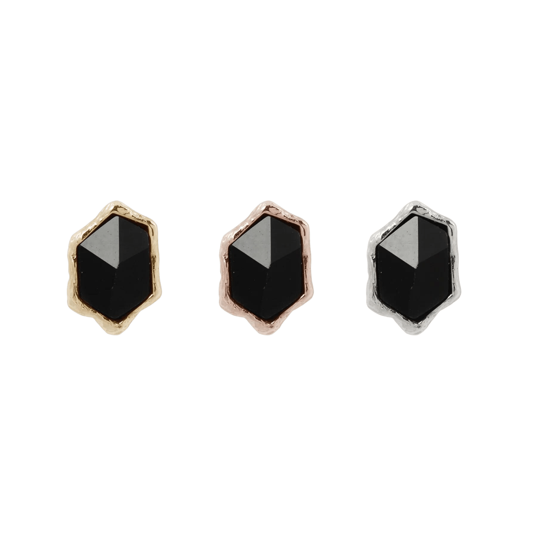 PUMP UP THE VOLUME - BLACK AGATE - THREADLESS END piercing-zone.com