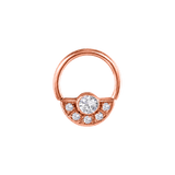 Cecilia Seamless Ring – 14K Gold Multi-Gem Round Design