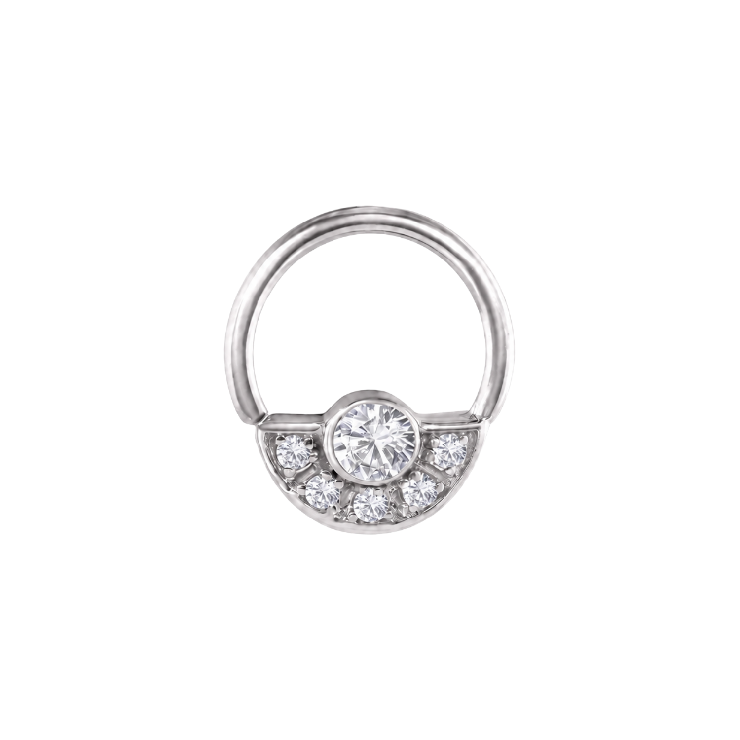 Cecilia Seamless Ring – 14K Gold Multi-Gem Round Design