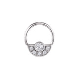 Cecilia Seamless Ring – 14K Gold Multi-Gem Round Design