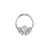 Cecilia Seamless Ring – 14K Gold Multi-Gem Round Design - piercing-zone.com