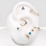 Celestial – 14K Gold London Blue Topaz Threadless End - piercing - zone.com
