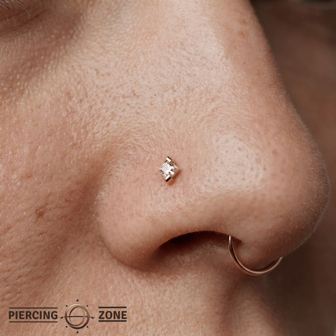 Celestial CZ Star – 14K Gold Threadless End - piercing - zone.com