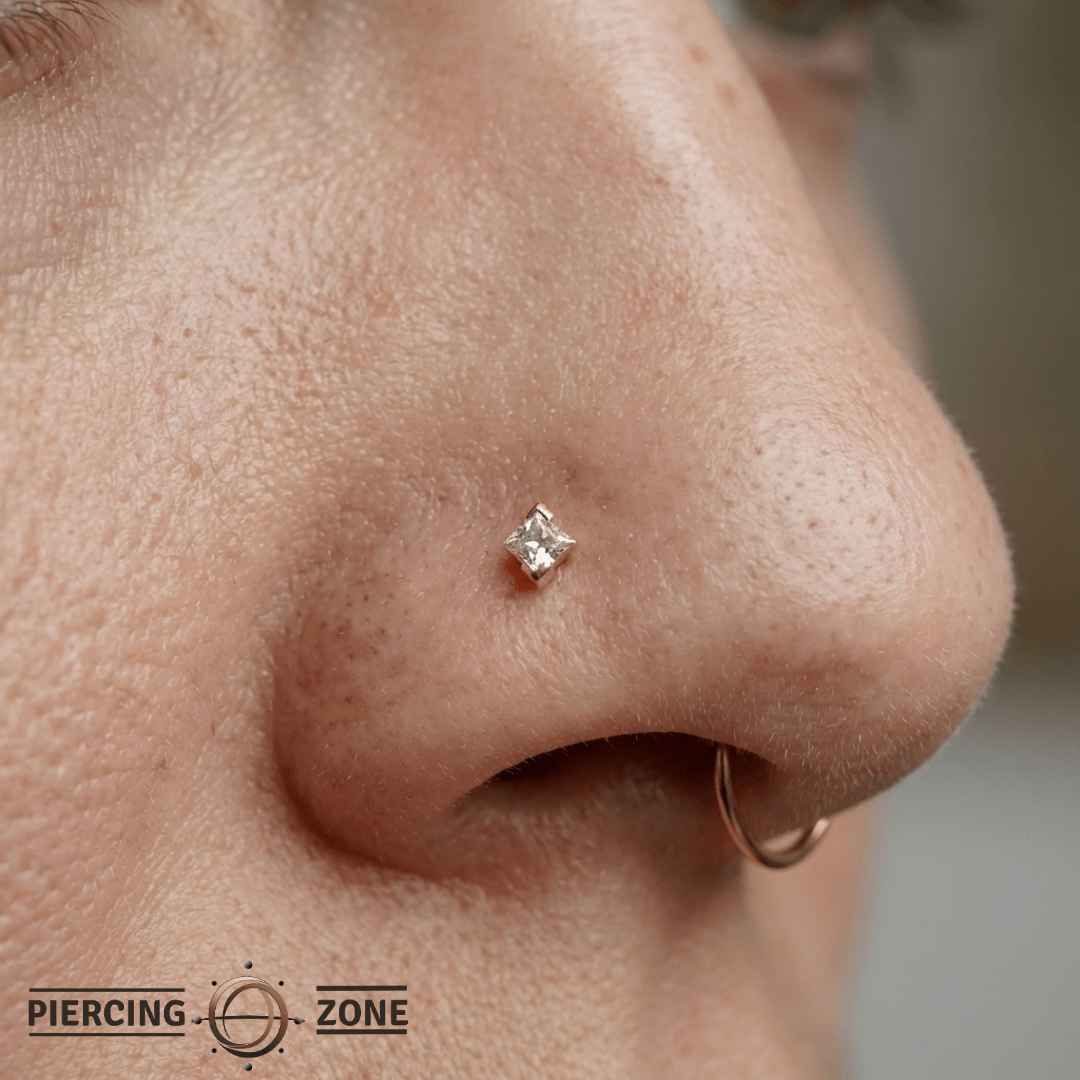 Celestial CZ Star – 14K Gold Threadless End - piercing - zone.com