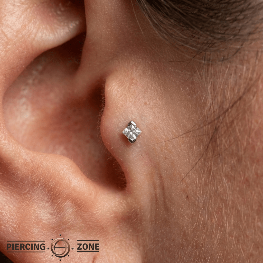 Celestial CZ Star – 14K Gold Threadless End - piercing - zone.com