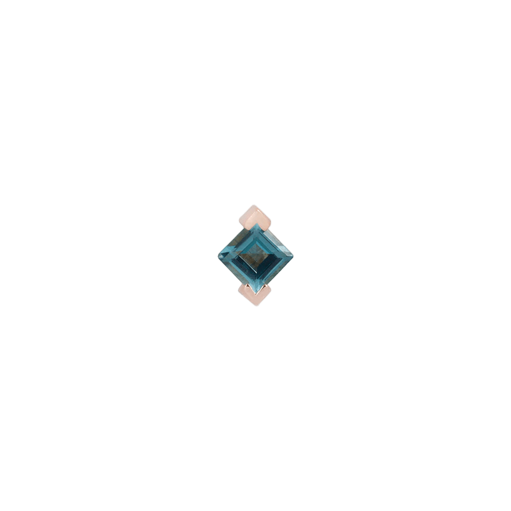 Celestial – London Blue Topaz – 14K Gold Threadless End - piercing - zone.com