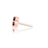 Celia – Black CZ Beaded Trio – 14K Gold Threadless End - piercing - zone.com