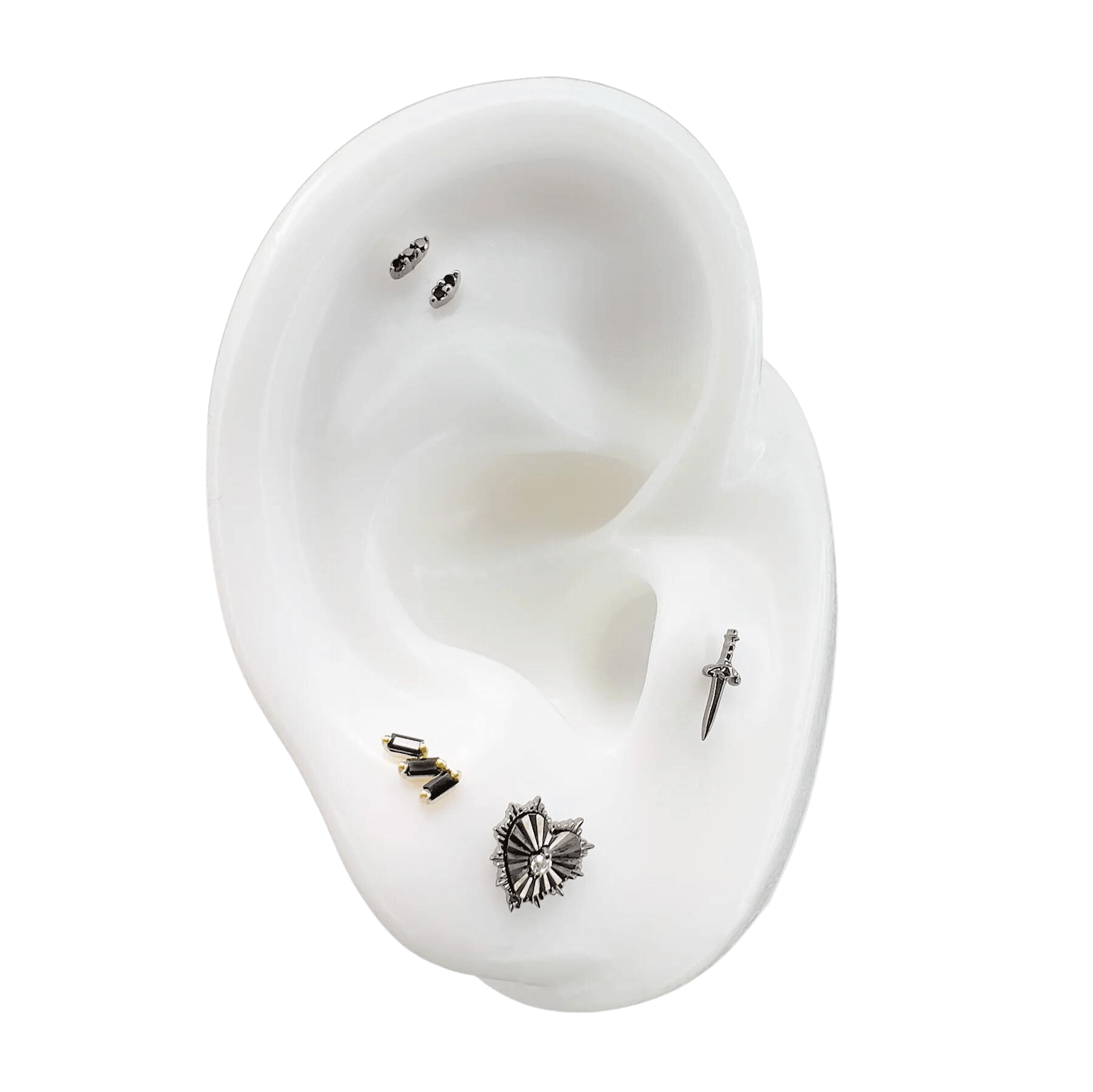 MISHKA PRONG 2 - BLACK DIAMOND - THREADLESS END piercing-zone.com