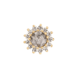 DELPHINE - GREY DIAMOND + WHITE SAPPHIRE - THREADLESS END piercing-zone.com