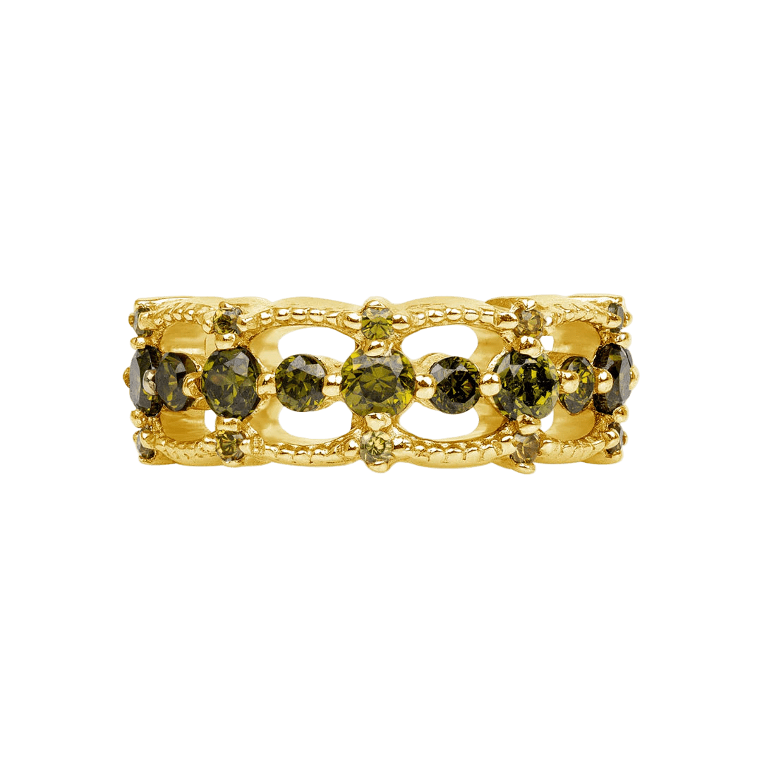 Chaaya Clicker with 2mm & 1mm Gemstones – 14K & 18K Gold - piercing - zone.com