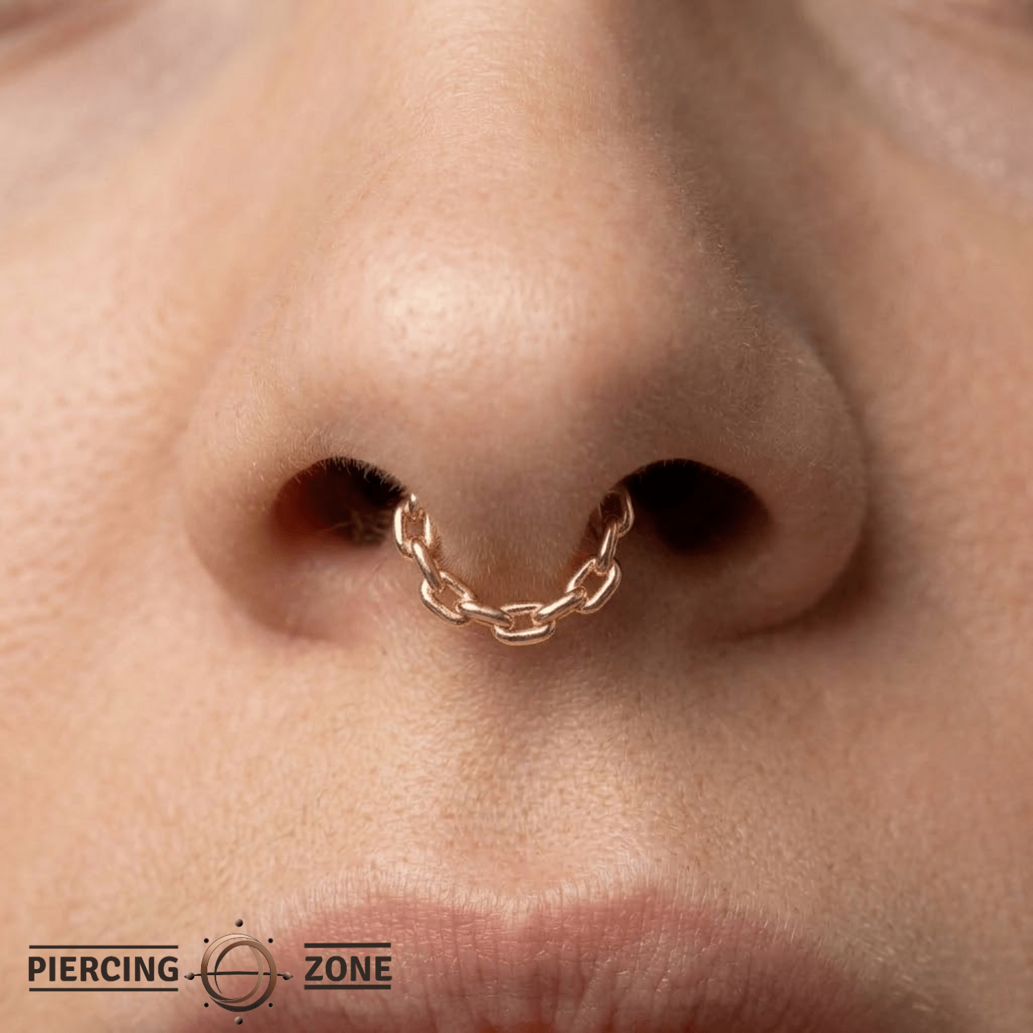 Chain Link Continuous Ring - 14K Gold Seamless Ring - piercing - zone.com
