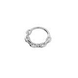 Chain Link Continuous Ring - 14K Gold Seamless Ring - piercing - zone.com