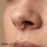 Chain Link Continuous Ring - 14K Gold Seamless Ring - piercing - zone.com