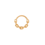 Chain Link Continuous Ring - 14K Gold Seamless Ring - piercing - zone.com