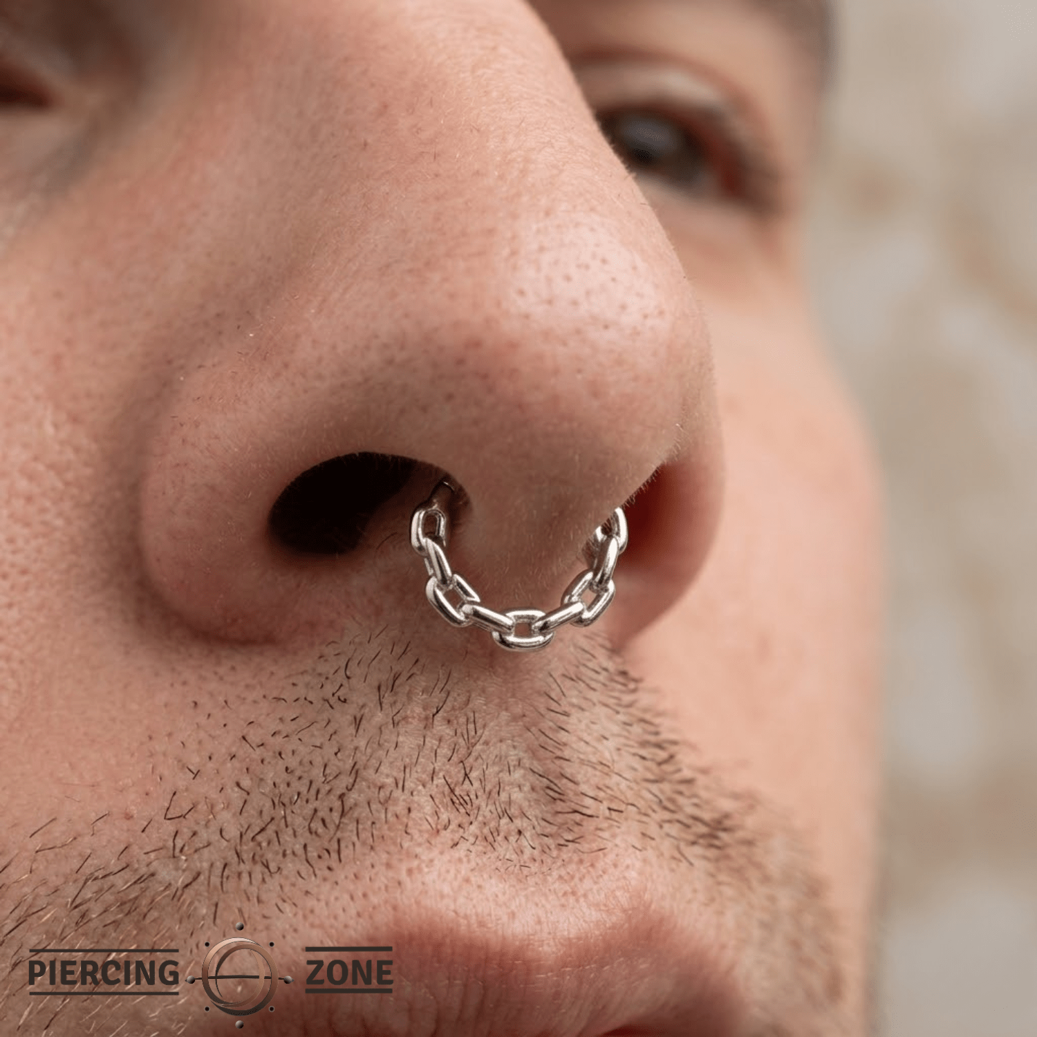 Chain Link Continuous Ring - 14K Gold Seamless Ring - piercing - zone.com