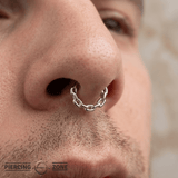 Chain Link Continuous Ring - 14K Gold Seamless Ring - piercing - zone.com