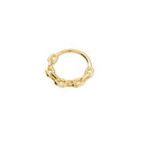 Chain Link Continuous Ring - 14K Gold Seamless Ring - piercing - zone.com