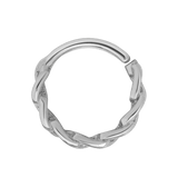 Chain Link Seamless Ring – 14K Gold Cup & Divot Design - piercing - zone.com