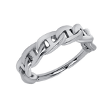 Chain Link Seamless Ring – 14K Gold Cup & Divot Design - piercing - zone.com